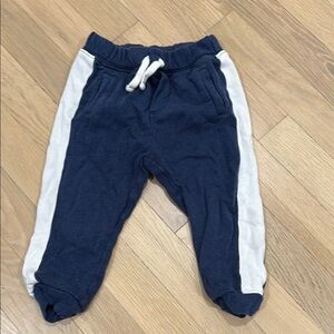 Splendid Blue and White Joggers with Elastic Cuffs